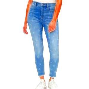 Gap Demin Floral Blue Jeans Size 4 Tall